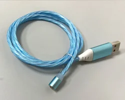 Magnetic Fast Charging USB Cable Flowing Light Phone Accessories Cable USB Led Luminous Micro Data Cable for iphone 13 14