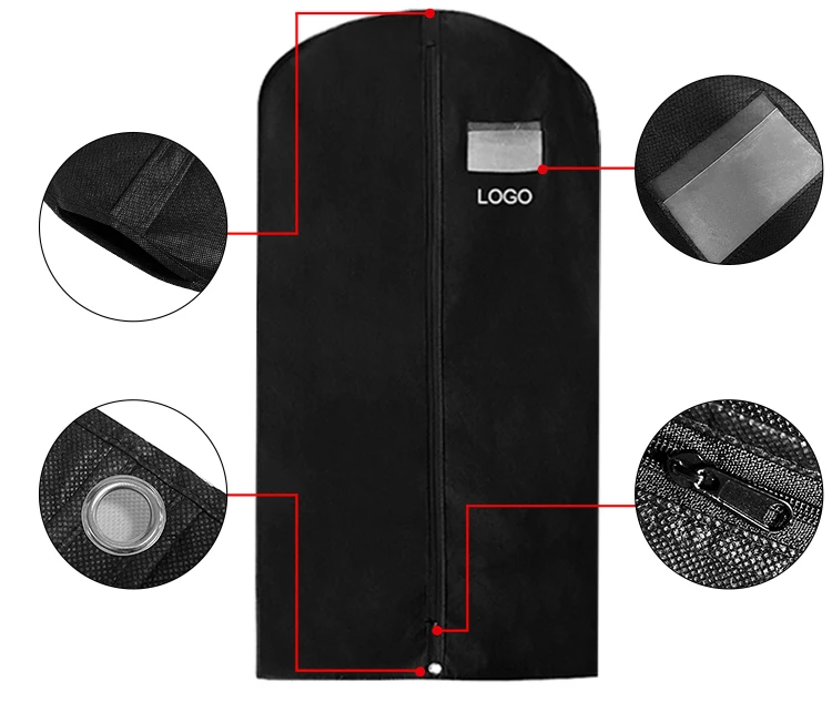 wholesale  Business Hotel Suit Cover Travel Beautiful Compostable ECO friendly Garment Bags Suit Dust Cover