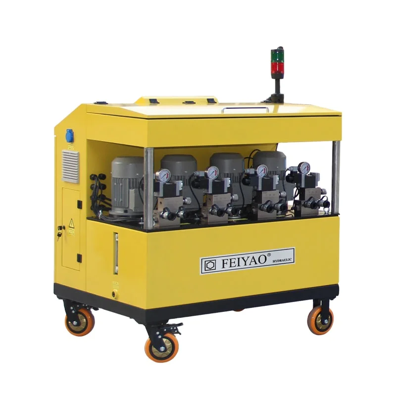 700 Bar Split Flow Hydraulic Pumps PLC Synchronous Lifting System Manufacture