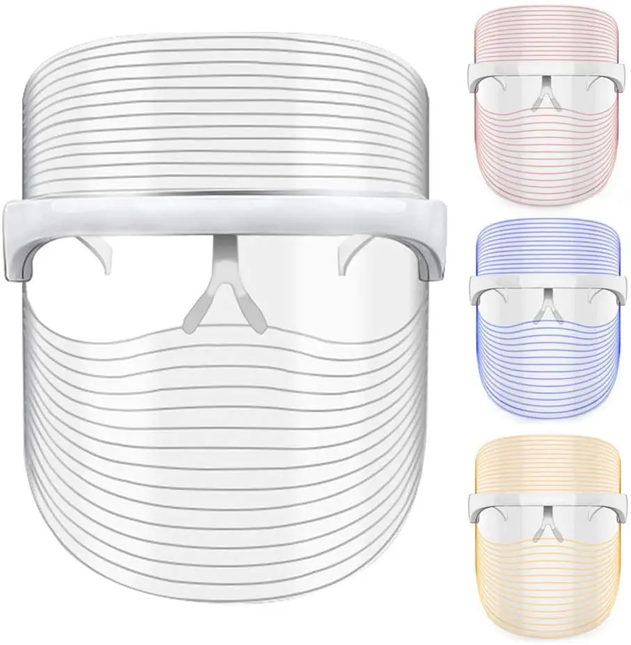 Home Use Skin Care LED Facial Personal Device 3 Color Phototherapy Face Mask For Solve
