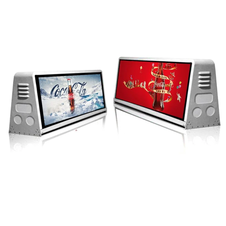 3G/4G Wifi outdoor taxi top car roof p2.5 led display screen with double side