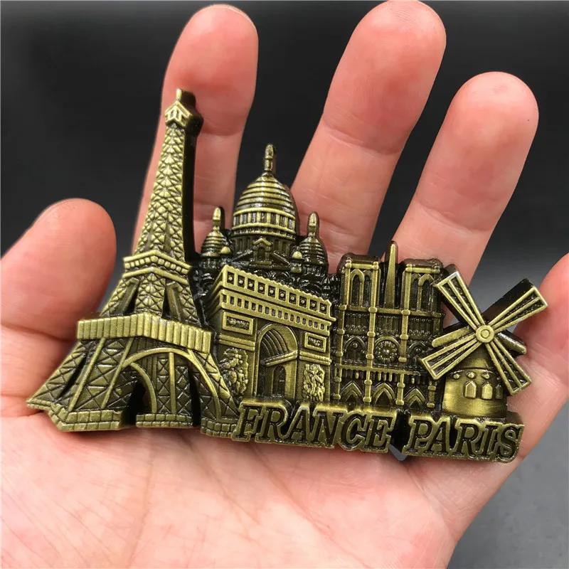 Low MOQ Wholesale Souvenir Metal Fridge Magnets Tourism Metal Crafts Resin Souvenir For Home Decoration