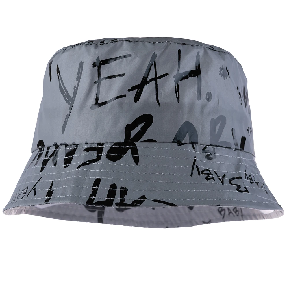 custom made luxury print  ladies personalised reflective bucket hats