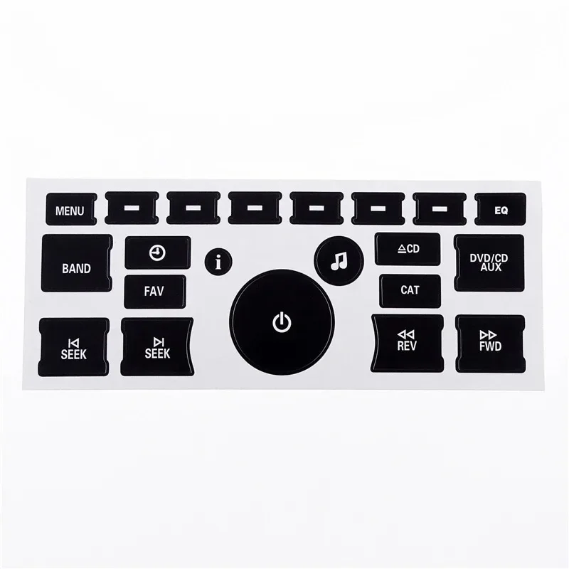 For GM GMC Radio A/C Climate Control Button Decals Replacement Stickers Button Repair Decoration Car Interior Stickers