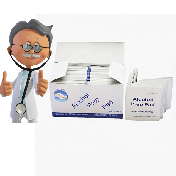 Customized Size and Logo Antiseptic Multiple Usage OEM IPA 70% Alcohol swab