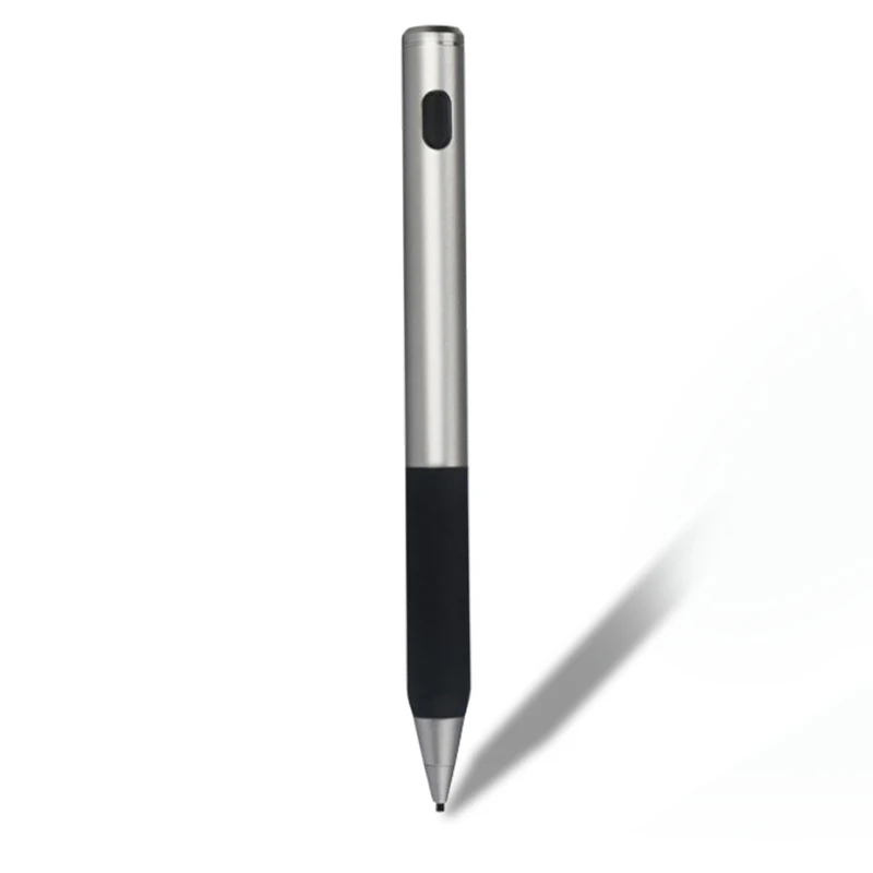 Стилус с логотипом на заказ с резиновым наконечником, выдвижная шариковая ручка, металлический скользящий зажим