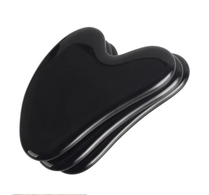 natural obsidian black stone gua sha