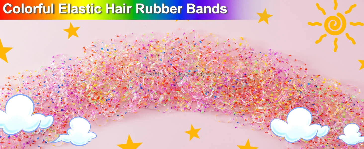 Horse Equestrian Braiding Bands Color Elastic Hair Rubber Bands