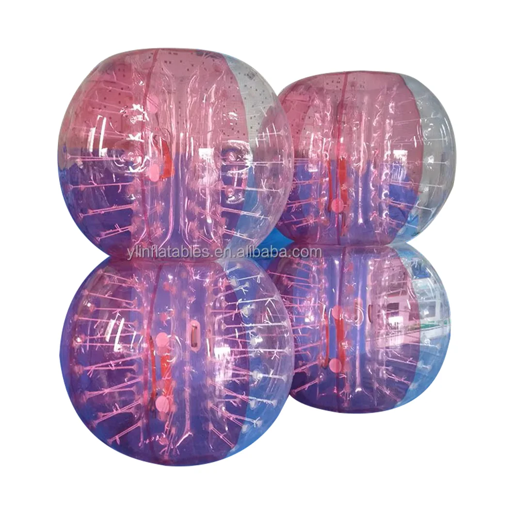 Inflatable TPU Bubble Soccer Ball with 2 Color Panels, 1.25 m,1.55 m,1.8 m Bumper Soccer