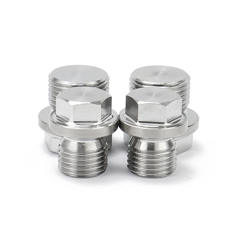 DIN910 custom made Stainless Steel Heavy duty male threaded Hexagon Head Screw Plug With Collar