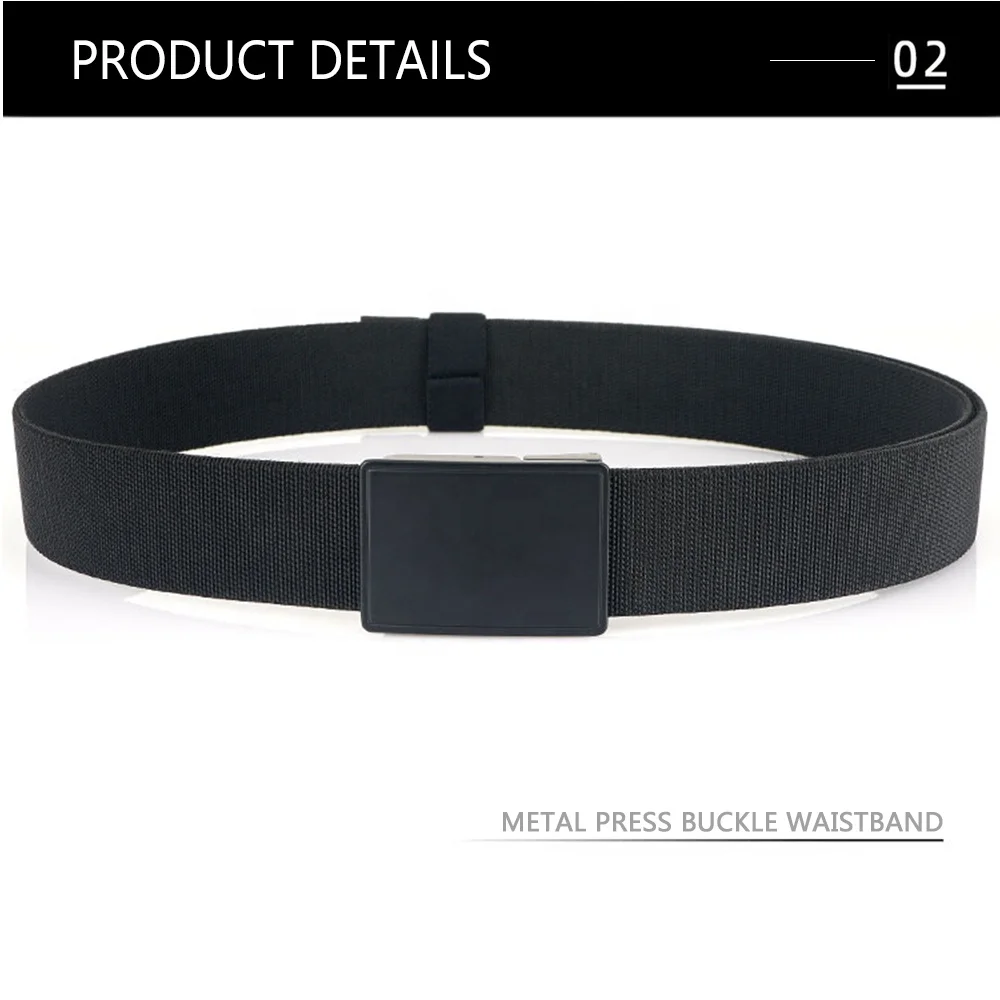 TUSHI Customized practical wear-resistant metal press button casual Pant straps zinc alloy metal automatic buckle tactical belt