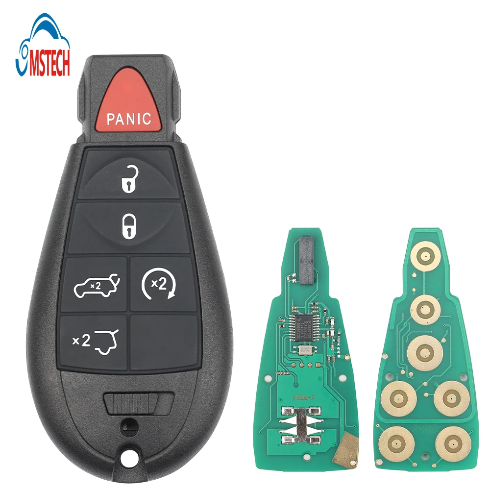 MS 5+1buttons FOR chrysler jeep remote car key 433mhz with 46chip fcc M3N5WY783X factory vehicle fob replacement blank auto fob