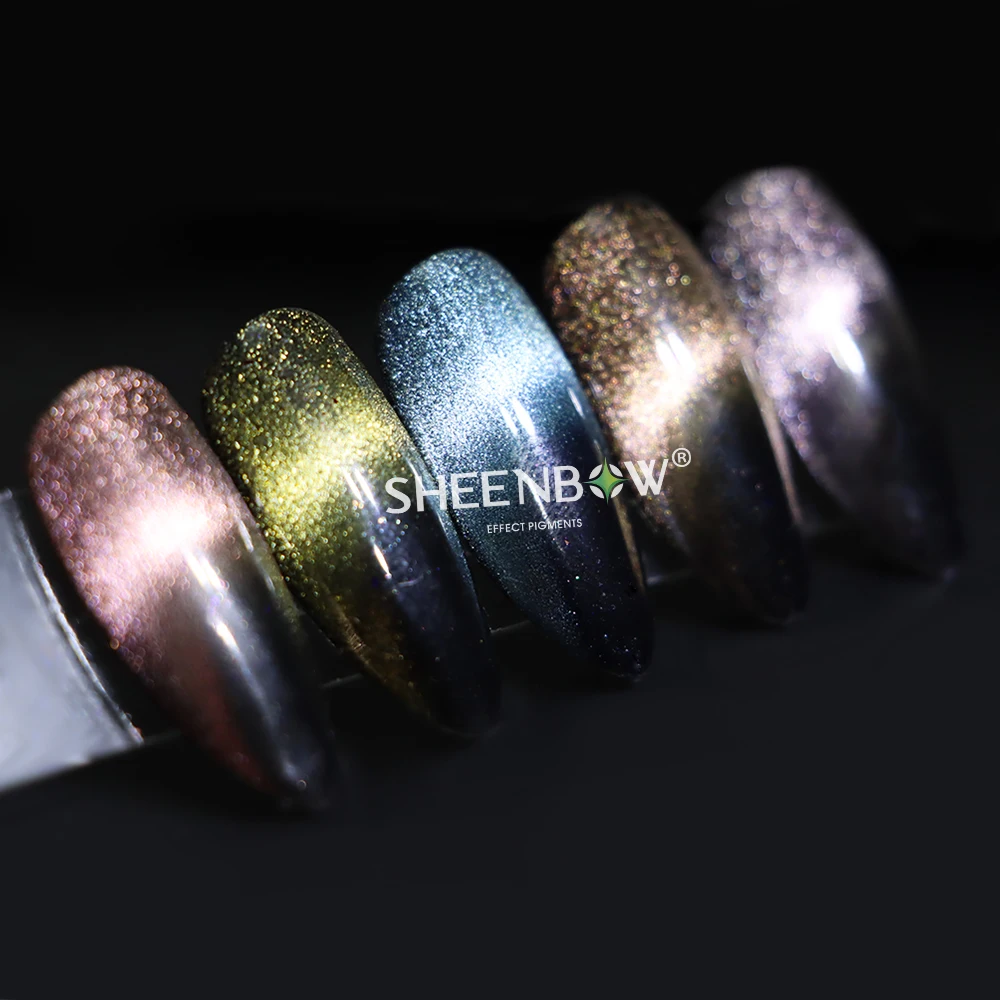 Sheenbow Magnetic 3D 5D 9D Cat Eye Effect Powder Nails Glitter Spring and Summer Gel Polish Color Powder Pigment