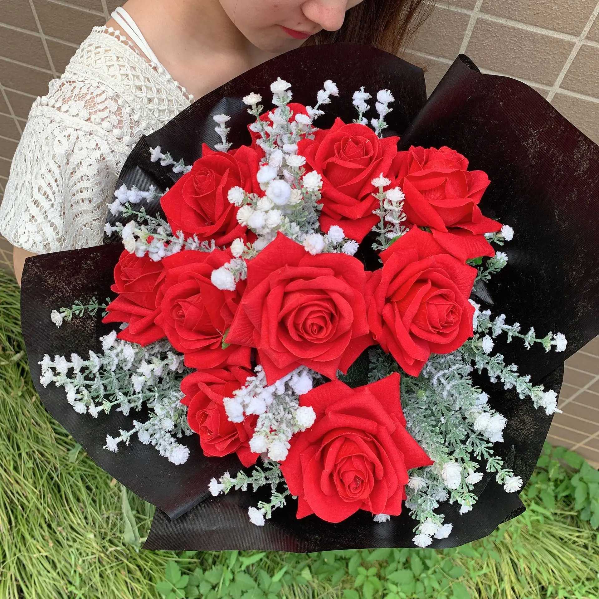 Новый простой нетканый полипропилен для упаковки букета цветов