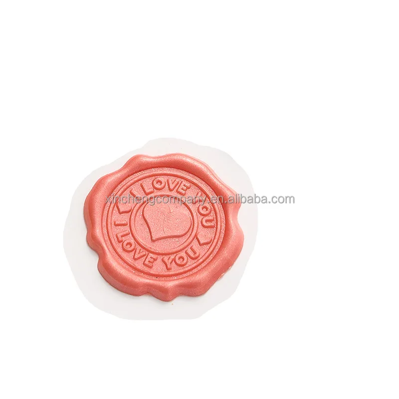 Wholesale high quality fashion wax seal stickers 3d logo metal wax seal stamp label stickers