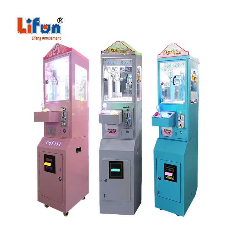 Lifun Coin Operated Small Claw Machine Mini Doll Crane Machine with Cash Bill Acceptor for USA Market