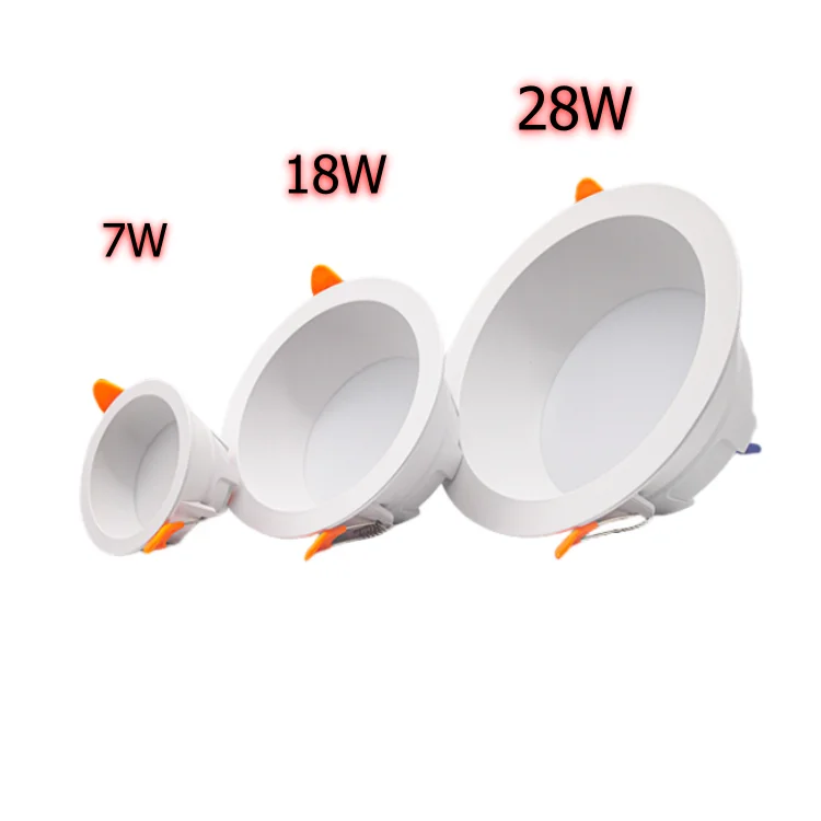 7W/18W/28W surface mounted spotlights adjustable led recessed downlight/cob ceiling anti glare light wholesale China