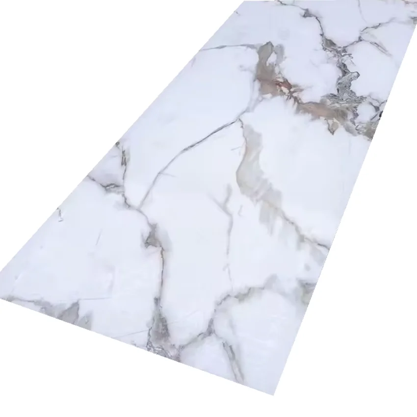1220X2440X3mm High Glossy UV Coating PVC Marble Sheet for wall