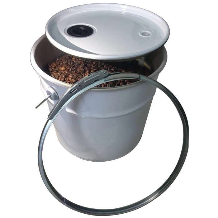 
Hot Sale 5kg tin bucket food grade container for roasted coffee bean with air valve 