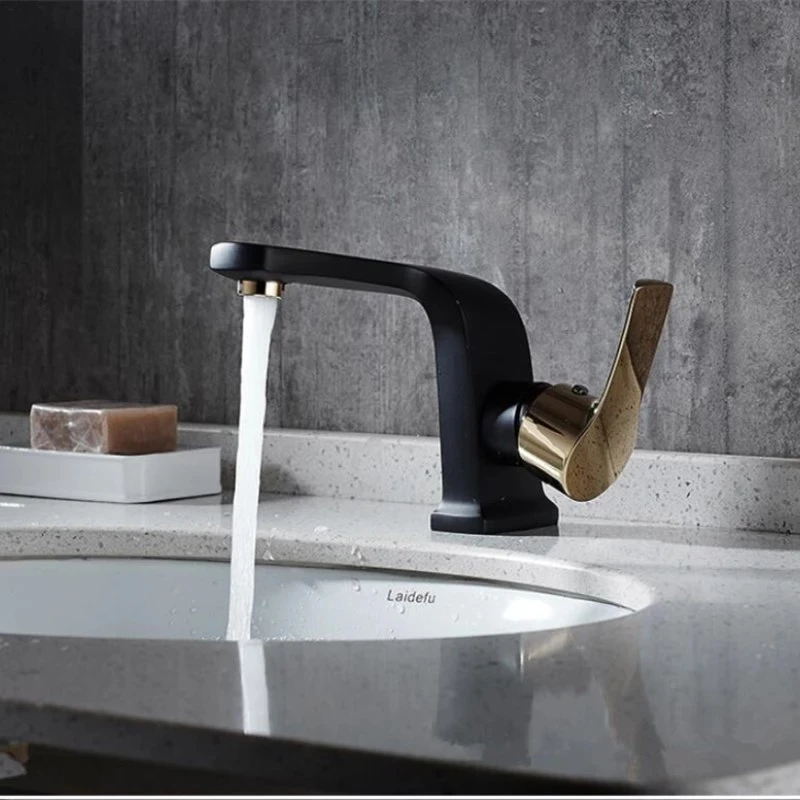 Bathroom Household All Copper Basin Hot And Cold Water Faucet Bathroom Table Basin Wash Basin Waterfall Grab Gray Faucet