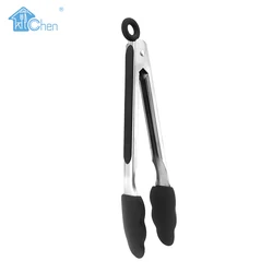 Factory Multifunctional Kitchen Tools & Gadgets Bamboo Food Tongs Kitchen Tools Silicone Tongs