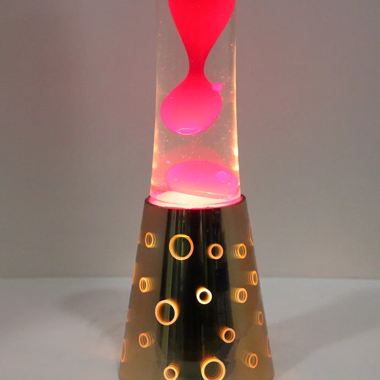 2020 OEM on sale yellow pink blue purple  wax clear nova liquid glass 3d magama table night light molten lava lamp