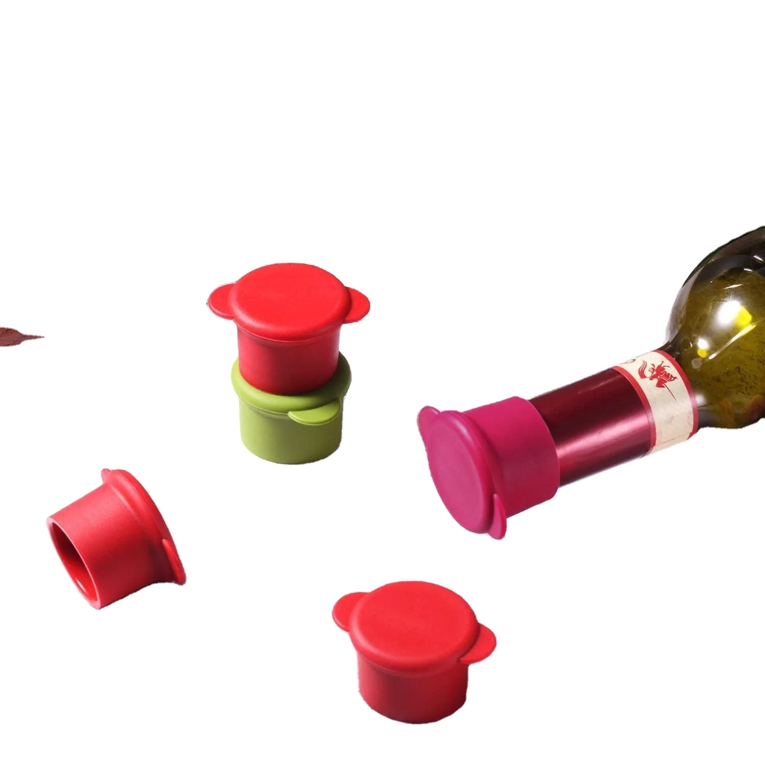 Customization Silicone Soft Wine Glass Caps Reusable Beverage Bottle Stopper Fresh for Days with Air Tight Seal