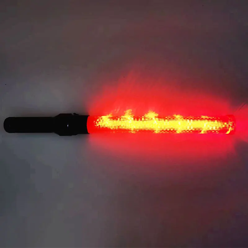 Multi-function high hardness waterproof handheld emergency self defense LED warning wand traffic light stick safety baton