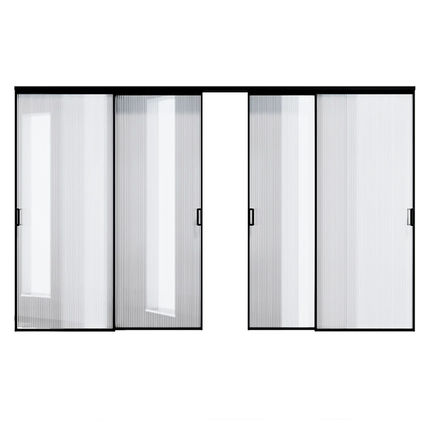Key Cylinder Double Magnetic Sliding Glass Door Lock