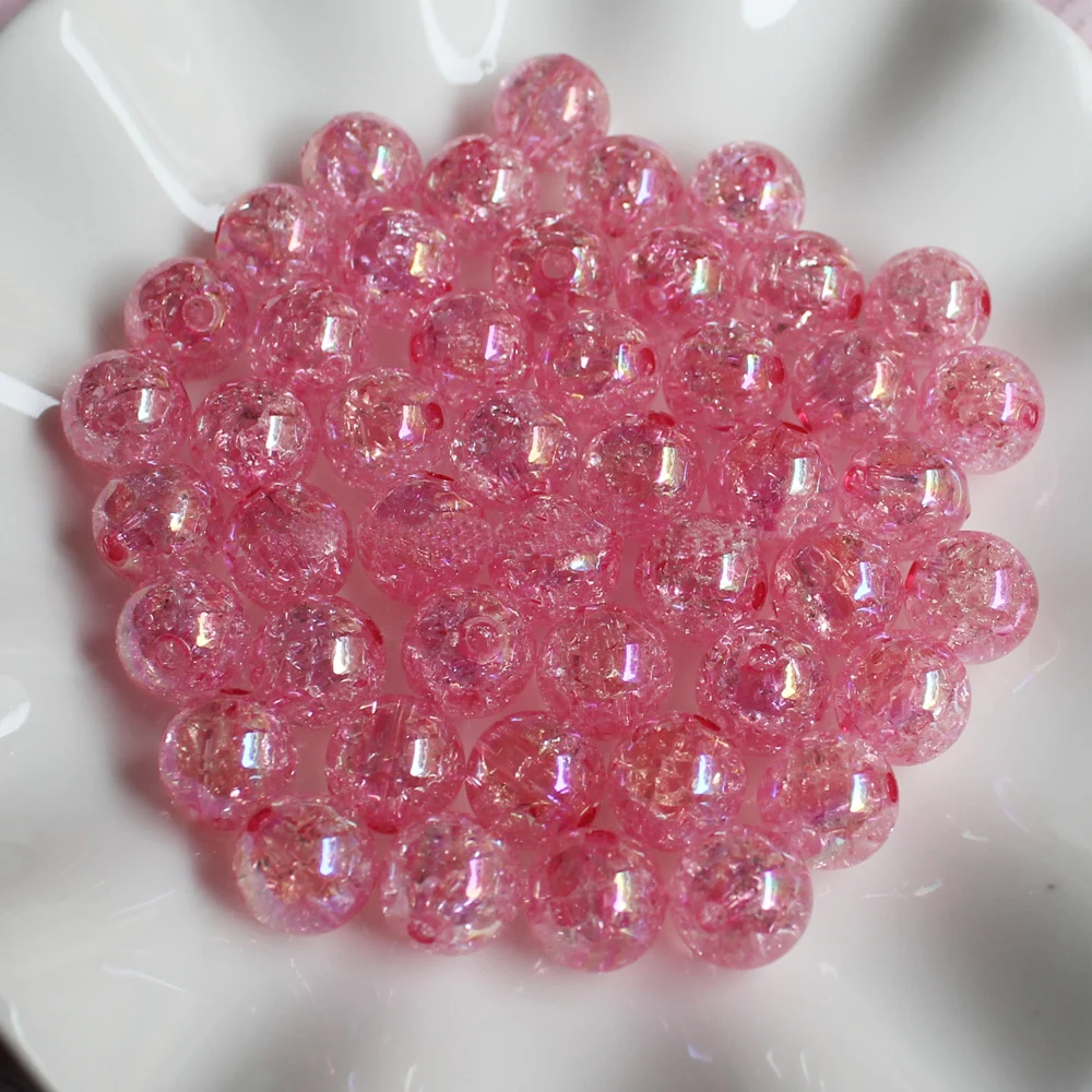 Amazon hotsale  8mm/10mm/12mm/14mm/16mm/18mm/20mm Acrylic Crackle AB Color Beads