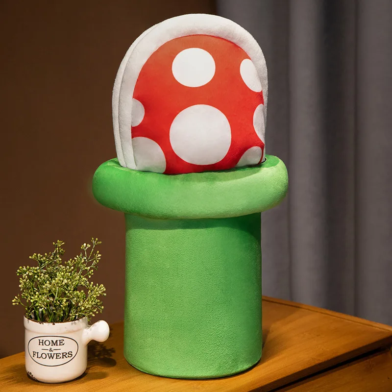 2024 новые тапочки пираньи плюшевые Marios связанные с игрой зимние домашние теплые белые хлопковые милым мультяшным принтом