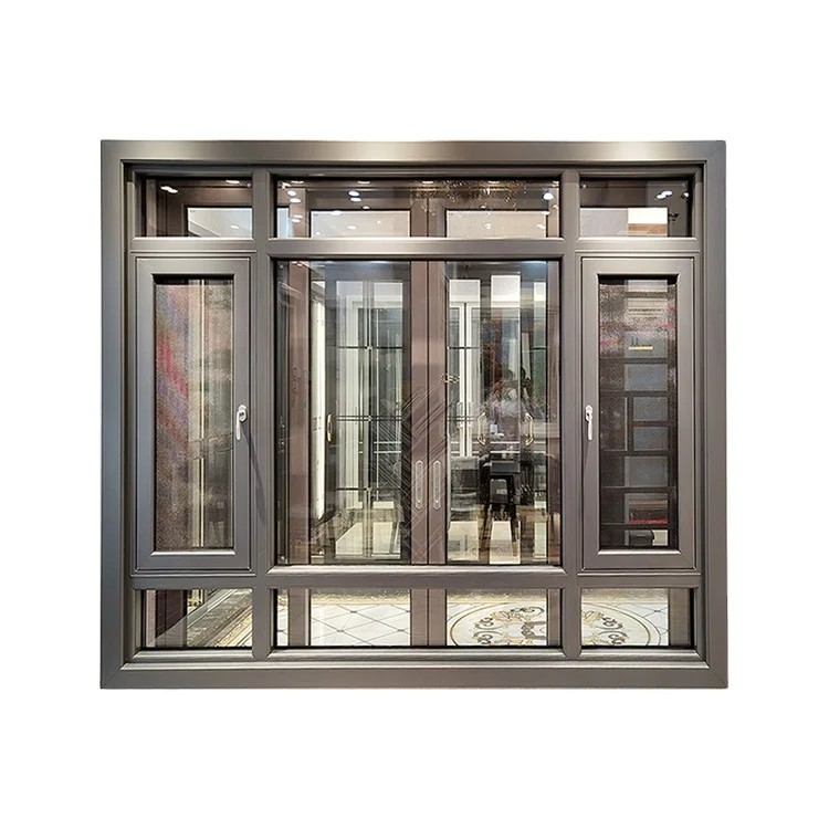 Hot sale aluminum frame windows and doors impact double tempered glass home casement window for homeuse hotel with CE