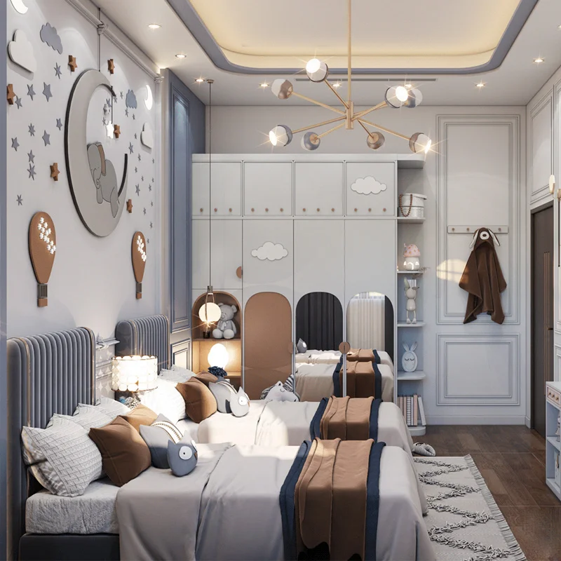 Modern Luxury Bedroom Furniture Bedroom Suit Bed White Children and adolescents Bed Home Furniture Bedroom Set Standard Size