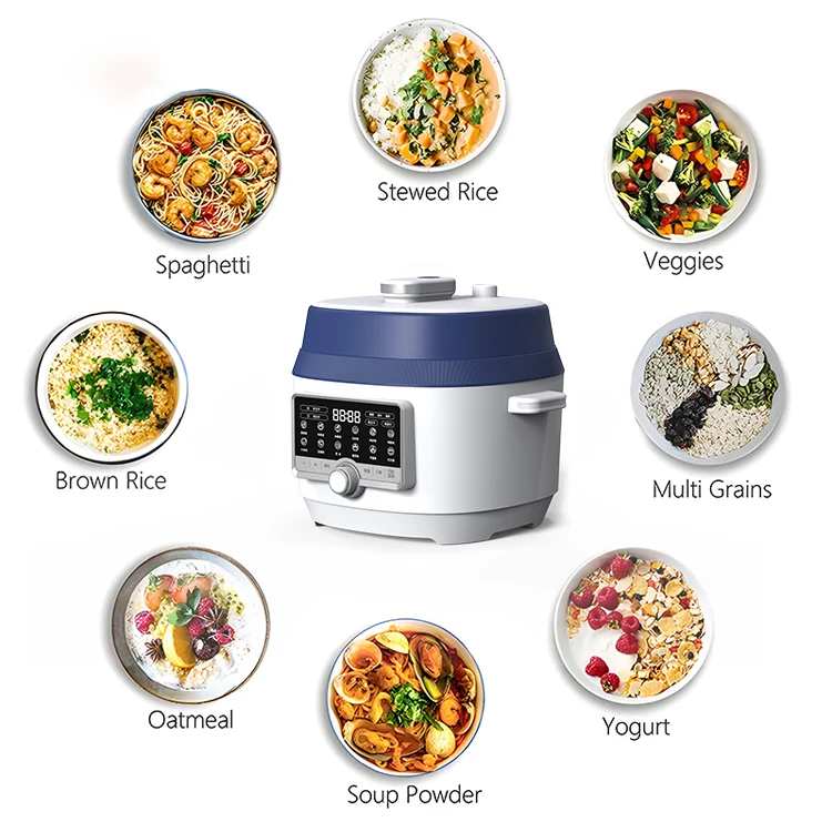 European popular multifunctional 5L hot pot smart automatic 2 in 1 rice cooker and pressure cooker