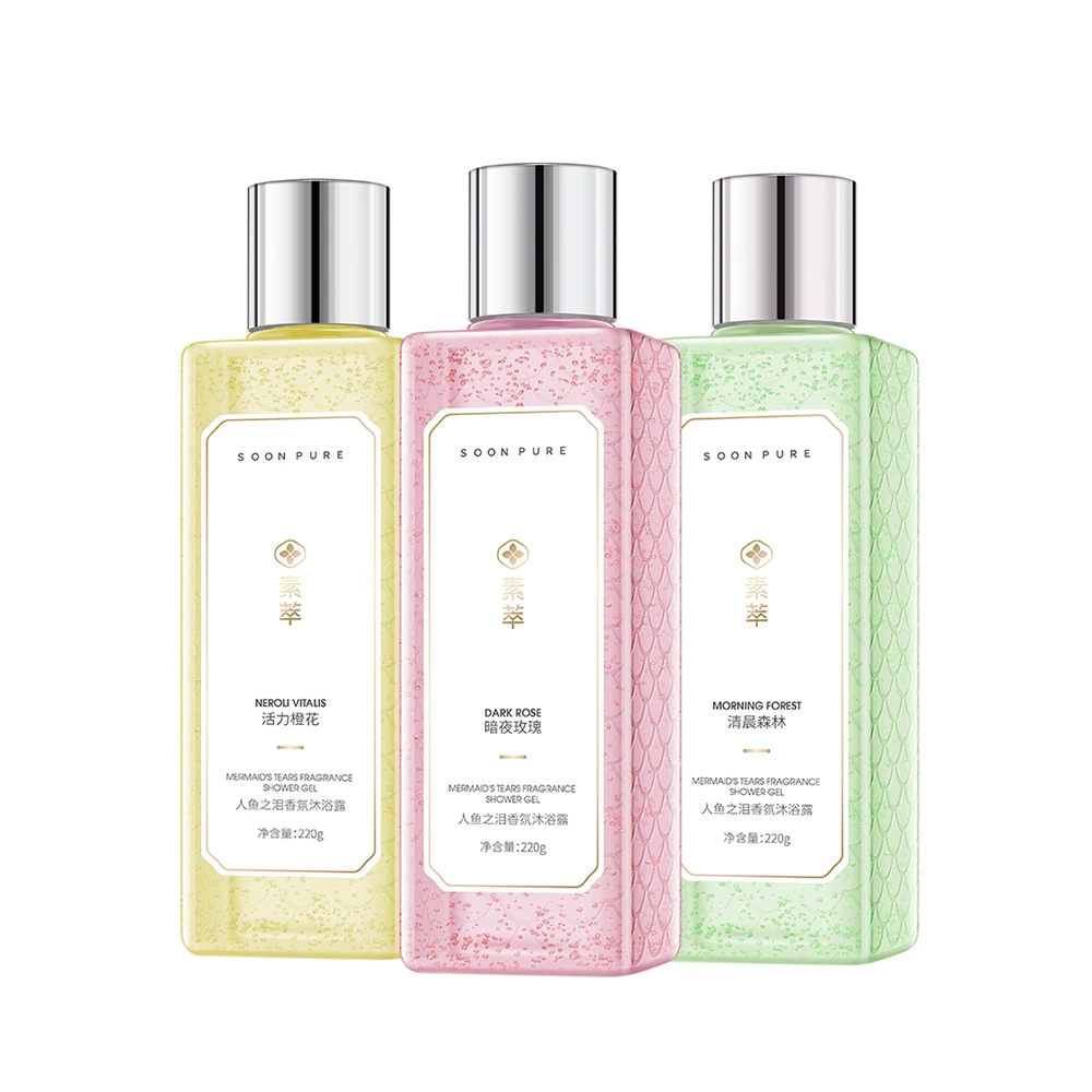 Private Label Exfoliating Body Wash OEM/OEM Shower Gel Organic Flower Flavor Body Wash Set