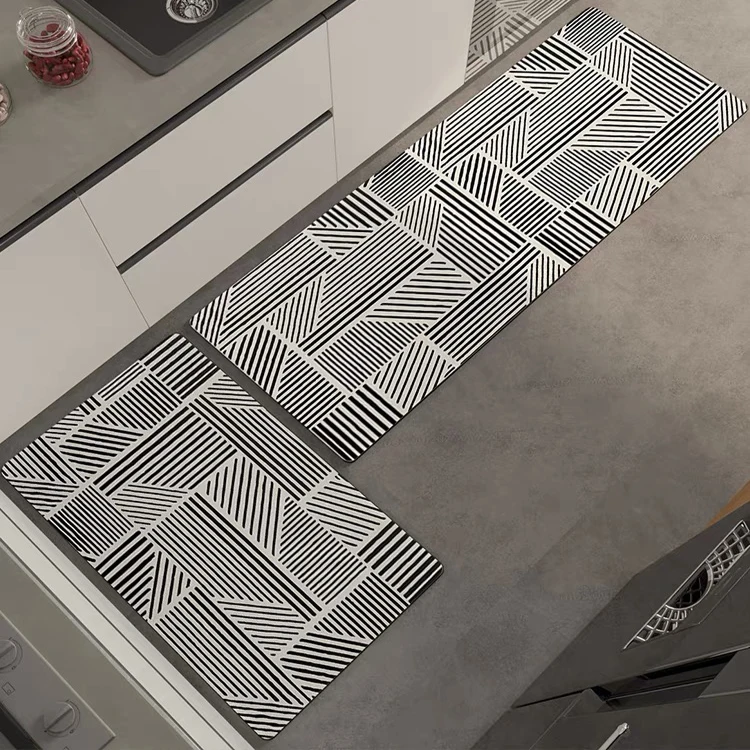 Hot Sale Decorative Comfort Cushioned Anti Fatigue Chef Floor Carpets Foot Kitchen Rugs And Mats Sets