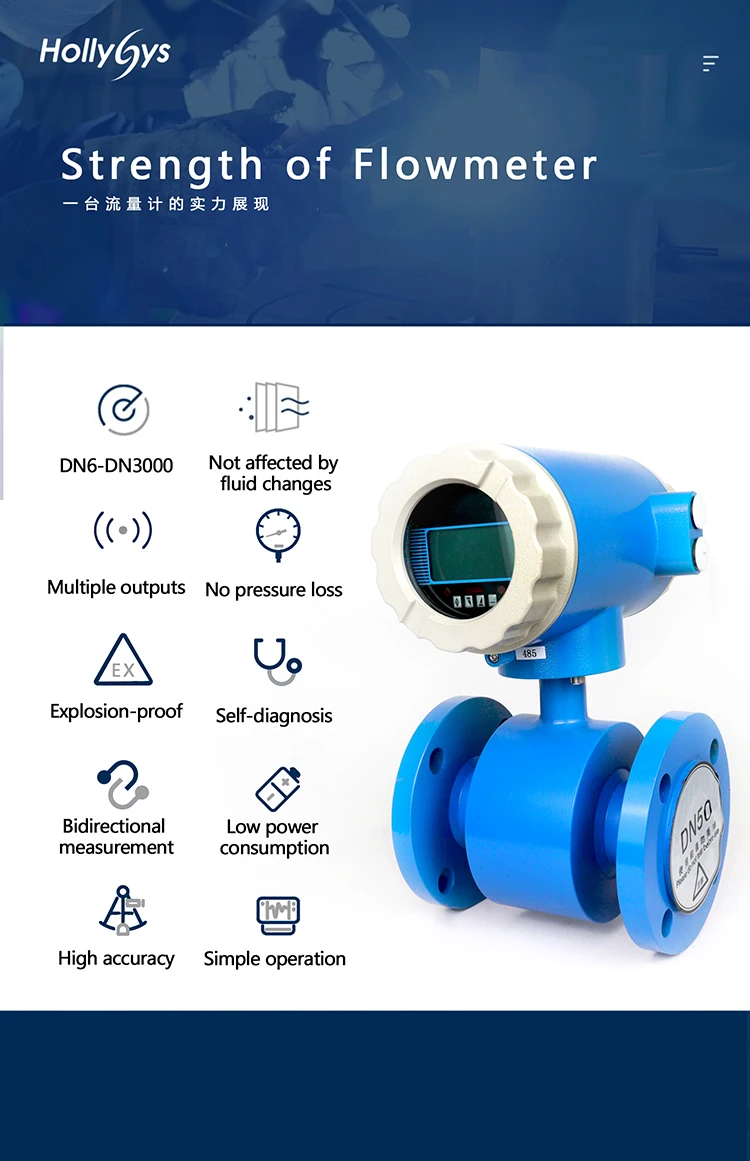 dn40 50 small integrated compact types hygienic liquid water-proof All-in-one type Ex-proof 0.5% electromagnetic flow meter
