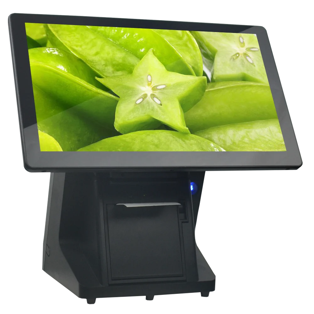 Wide Screen POS System 15.6 inch Professional Touch Screen All In One POS Cash Register Machine