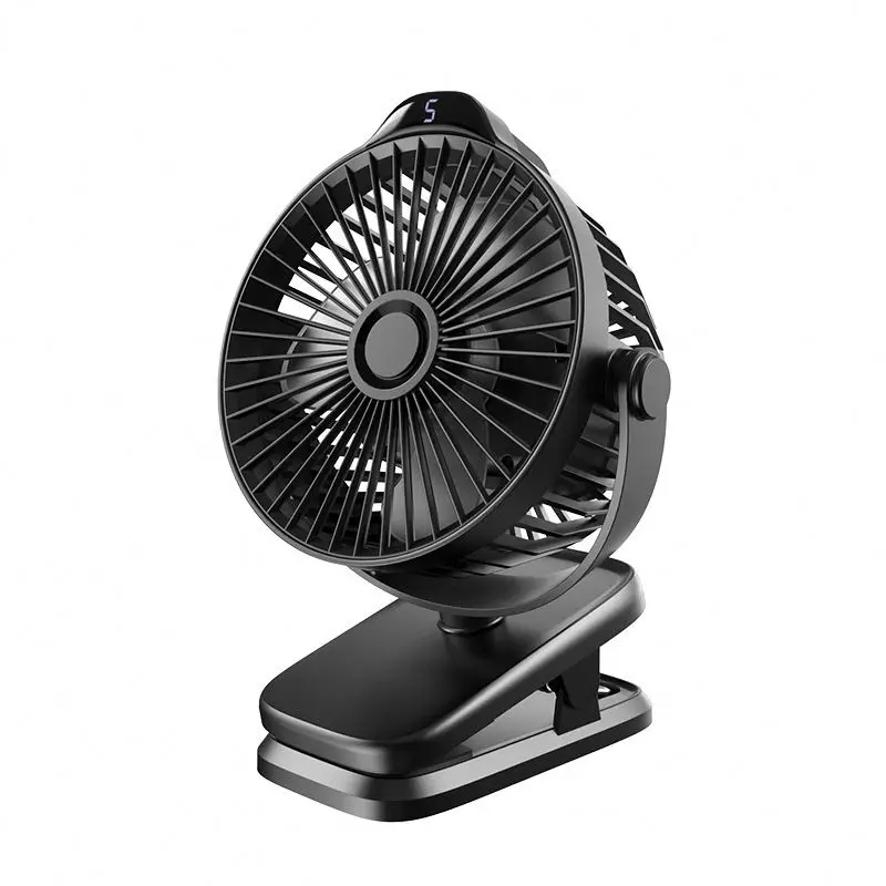 Mini Portable 3 Seconds Rapid Cooling 4th Gear High Wind 10000Mah Battery Mobile Power USB Rechargeable Desk Clip Fan
