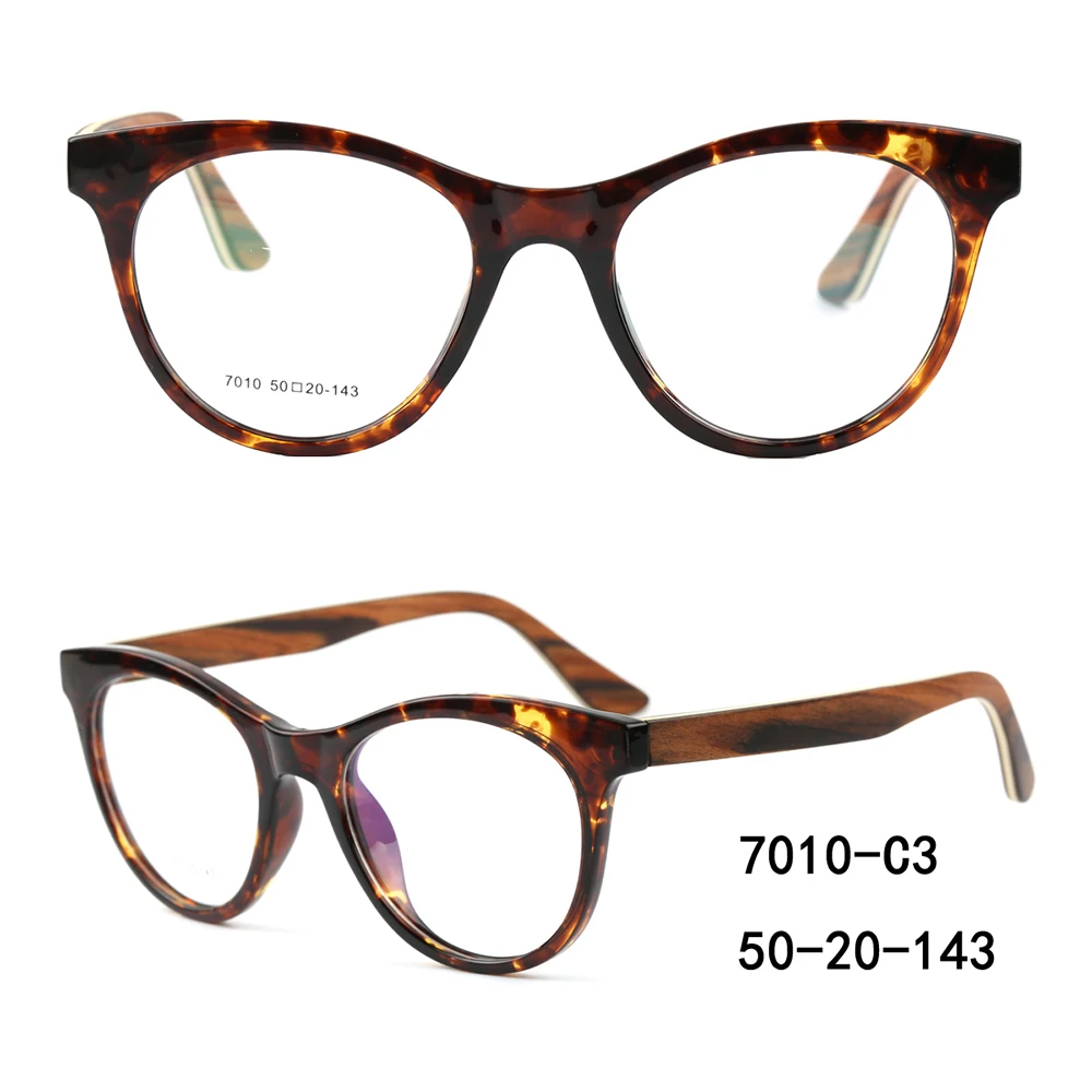 Оптовая продажа 7010, оптические деревянные дужки кошачий глаз tr90