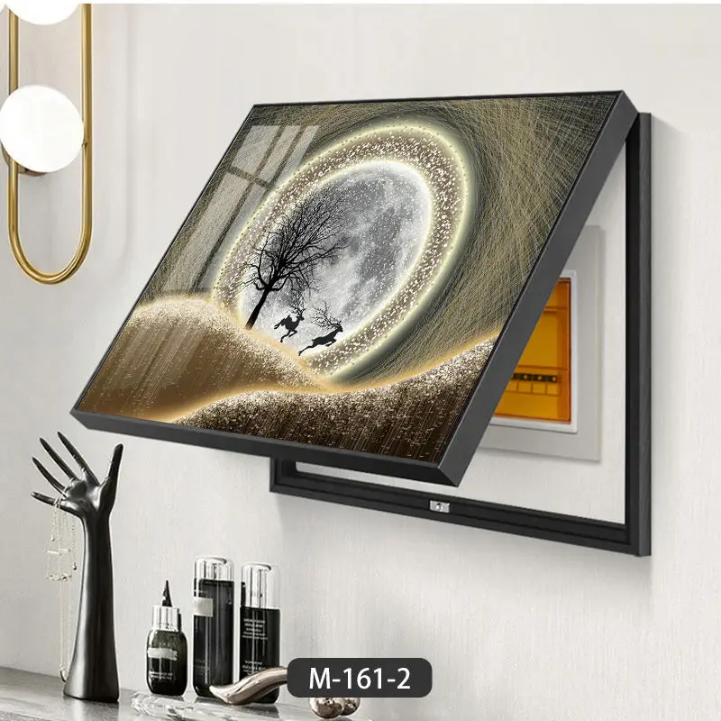 Modern living room electric meter decorative painting distribution box switch box light luxury electric meter box mural