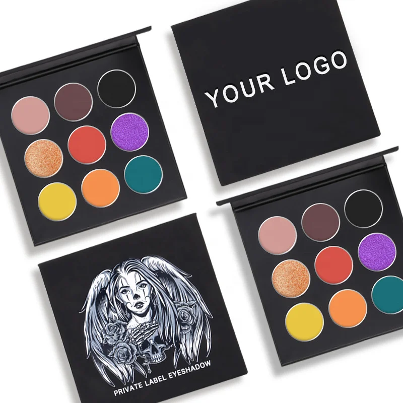 Wholesale empty Cheap Nude Custom Color Cosmetics Private Label Matte Glitter pigment Eye Shadow 9/12/15 Color Eyeshadow Palette