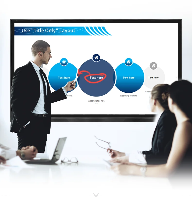 Black or customized 4k monitor infrared led touch screen interactive flat panel displays 86 inch. smart board for business