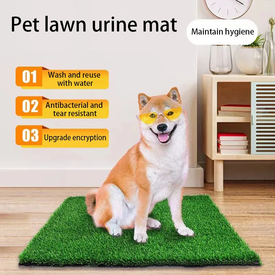 AMZ Hotsale Dog Grass Pet Loo Indoor/Outdoor Portable Potty Dog Potty Pat toliet Artificial Grass Patch Bathroom Mat