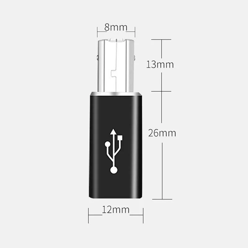 USB 3.1 Type C Female to USB 2.0 B Midi Male Adapter Electronic Instrument Converter USB-C Adapter For Printer Scanner Pian