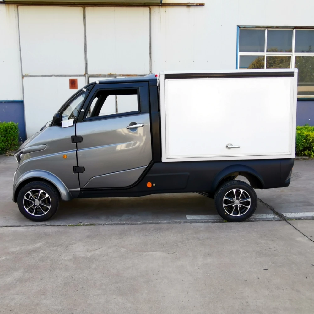 EEC 5KW Motor  Electric City Cargo Car Mini Pickup Truck Cooling Cargo Box For Ice Cream Delivery