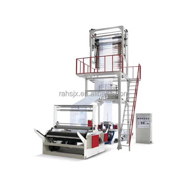 SJ55-800 full automatic loader pe film extrusion and blowing machine with printing production line