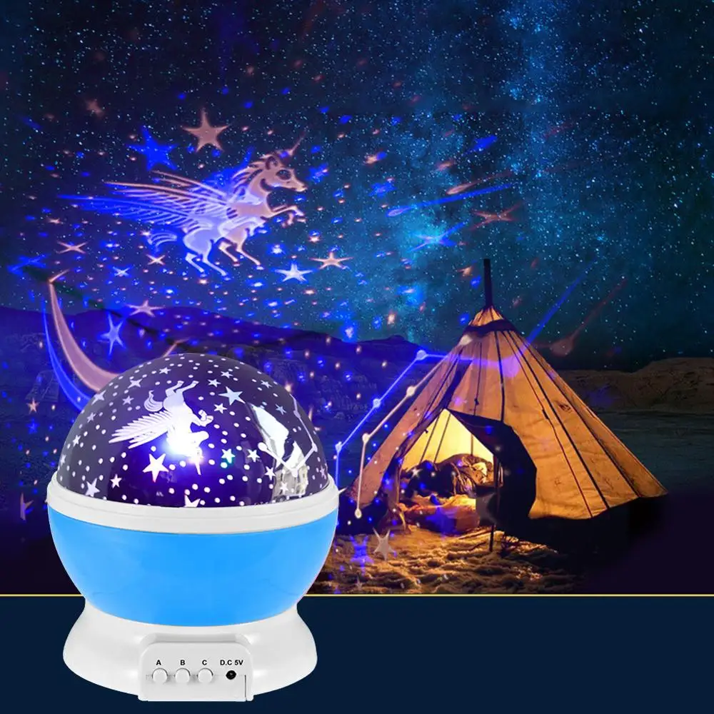 Starry Sky Star Master Children Kids Sleep LED Rotating Night Light Projector USB Projector Lamp