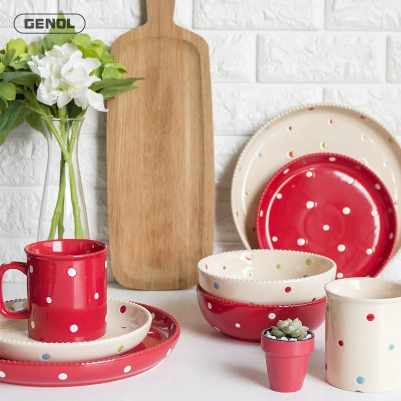 Factory Latest Support Custom Ceramic Plate French Style Party Kitchen Tableware Durable Ceramic Dinner Plate