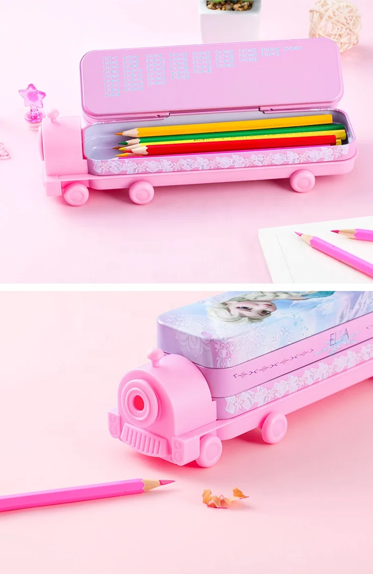 Wholesale Factory Price School Kids Tin Pencil Box/Tin Pencil Case  With Sharpener